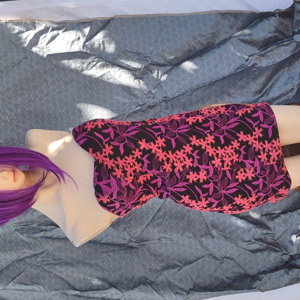 Y2K Guess Strapless Floral Mini Dress S